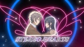 Stereo Hearts💞📻  Mai x Sakuta typography EditAMV 4k [upl. by Strenta]