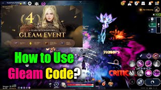 Black Desert Mobile How to use Gleam Code amp Event Rewards [upl. by Hadeehuat]