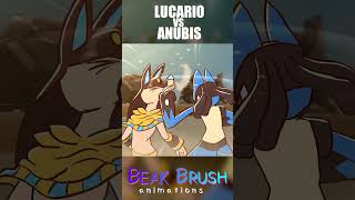 Lucario vs Anubis FIGHT pokemonanimation animation pokemon palworld digitalart nintendo [upl. by Beker]