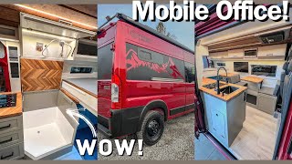 This Campervan has a MOBILE OFFICE and HIDDEN SHOWER 2024 Van Tour vanlife [upl. by Nim]