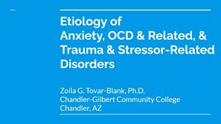 Etiology of Anxiety Disorders [upl. by Nashom]