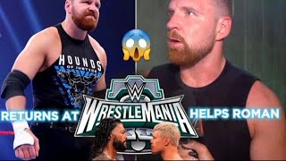 Dean Ambrose Returns at WRESTLEMANIA 40😱Dean Ambrose Helps Roman Reigns to beat Cody Rhodes🤨 [upl. by Frederigo401]