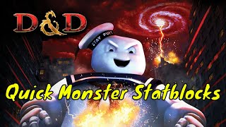 Quick Monster Statblock Creation for DampD 5E [upl. by Maillw529]