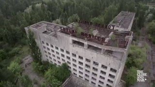 Drone video of decaying Chernobyl plant 30 years after disaster [upl. by Nanete]