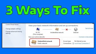 How To Fix Unidentified Network No Internet Access in Windows 11 [upl. by Ayotna]