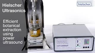 Ultrasonic Extraction of Botanicals  1000 Watts Sonicator Hielscher UIP1000hdT [upl. by Pelagia247]