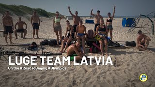 Latvian Luge team with four Olympic medals on the way to Beijing 2022 Olympics [upl. by Nwahsar]