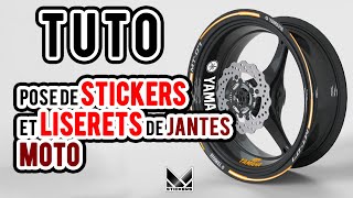 TUTO  COMMENT POSER SES STICKERS ET LISERETS DE JANTES MOTO MStickers [upl. by Cadmarr99]