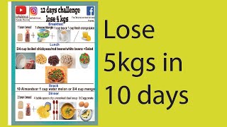 900 calorie diet plan  lose weight in 10 days  best diet for quick weight loss  5 kgs in 10 days [upl. by Carmena]