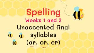 51021 T4 Week 1 Unaccented final syllables ar or er [upl. by Adams736]