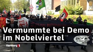 Vermummte bei Demos in Nobelviertel [upl. by Tak]