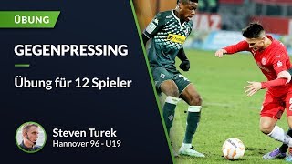 Gegenpressing Trainieren  Übung für 12 Spieler [upl. by Ynnahc]