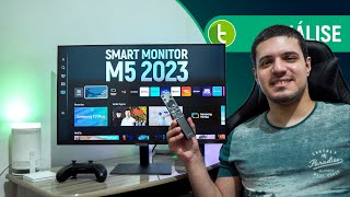 SAMSUNG SMART MONITOR M5 2023 um MIX de MONITOR TV e CONSOLE  Análise  Review [upl. by Wolfy]