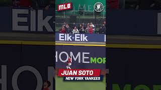 JUAN SOTO MANDA A LOS YANKEES A LA SERIE MUNDIAL CON HOME RUN mlbpostseason juansoto yankees [upl. by Nedroj]