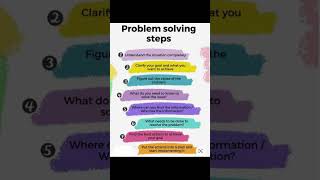 Best Problem Solving steps II Follow this amazing problem solving steps Probelm solving tips [upl. by Georgiana]