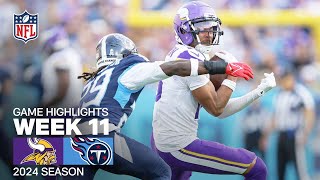 Minnesota Vikings vs Tennessee Titans  2024 Week 11 Game Highlights [upl. by Berghoff]