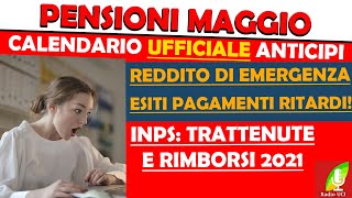 PENSIONI MAGGIO CALENDARIO UFFICIALE  REM ESITI PAGAMENTI RITARDI  INPS CONGUAGLI 2021 730 [upl. by Concordia]