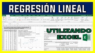 REGRESIÓN LINEAL SIMPLE EN EXCEL  EJERCICIO RESUELTO [upl. by Sager]