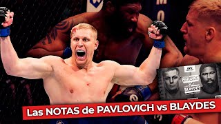 PAVLOVICH a por JON JONES  Las notas de PAVLOVICH vs BLAYDES [upl. by Aehsal]