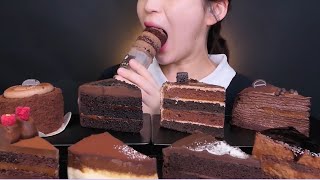 ASMR MUKBANG FULL MENU CHOCOLATE CAKES [upl. by Consuela413]