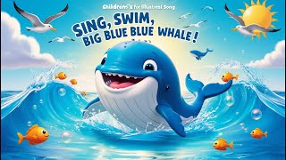 Sing Swim Big Blue Whale🐳 Kids Song 🐋 English Song for Children [upl. by Eikcim]