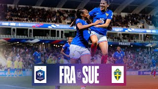 FranceSuède 21  les buts de la qualification des Bleues pour lEuro 2025 [upl. by Wehttam]