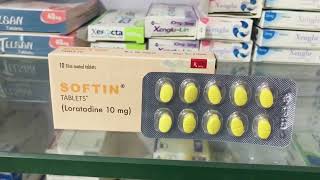 LORATADINE 10mg tablets used for SOFTIN TABLETS Anti allergy side effects HOW TO USE [upl. by Thekla160]