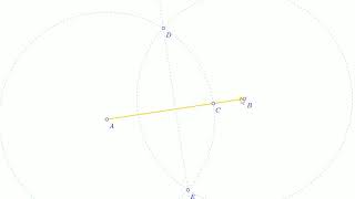 Trazar la mediatriz de un segmento con regla y compás [upl. by Mastrianni931]