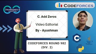 C Add Zeros  Codeforces Round 982 Div 2  Codeforces  DCC NITA [upl. by Eisnyl]