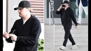 Leonardo DiCaprio 50 makes a rare appearance without his COVID mask as Oscarwinner steps [upl. by Pickar]