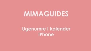 Se ugenumre i kalenderen på iPhone [upl. by Witcher]