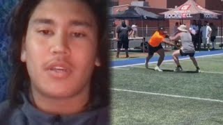 Kiwi NFL hopeful recruited by prestigious college despite never playing a game in the US [upl. by Fabozzi]