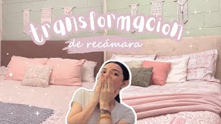 CASA DE INFONAVIT 🏡 DECORACIÓN DE RECÁMARA PEQUEÑA 🪄✨🔨Haul de comprasdiy🙌🏻 [upl. by Riess]