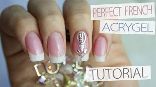 How to French PolyGel Nails Tutorial  Reffil French Nails Professionally [upl. by Meer]