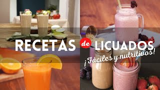 7 licuados fáciles para el desayuno  Recetas de licuados saludables  Cocina Vital [upl. by Kenzi]