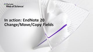 In action EndNote 20 Windows ChangeMoveCopy Fields [upl. by Ahsienad835]