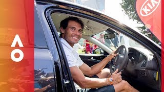 Rafa hands over the Kia Fleet for AO18  Australian Open 2018 [upl. by Werna]