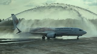 Malaysia Airlines B737 MAX 8 inaugural flight to Kota Bharu [upl. by Langley]