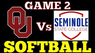 OU vs Seminole State Softball Game 2 2024 [upl. by Triny]