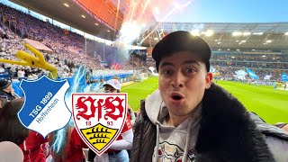 XXL FANINVASION Pyroshow🔥🧨 Bombenstimmung💣🔴⚪️  TSG HOFFENHEIM vs VFB STUTTGART  Stadionvlog [upl. by Tyre]