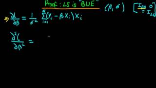 Least squares comparison with Maximum Likelihood  proof that OLS is BUE [upl. by Tereve922]