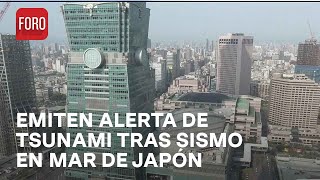 Sismo en mar de Japón Emiten alerta de tsunami tras movimiento telúrico de 75 de magnitud [upl. by Lesna784]