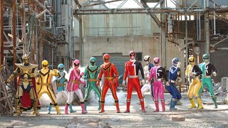 Magiranger Vs Dekaranger Henshin amp Roll Call [upl. by Ahsimet]