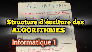 Résumé ALGORITHMES ✅️  toutes les syntaxe dAlgorithmique   Informatique 1 [upl. by Etak]