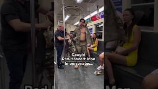 Caught RedHanded Man Impersonates Military Officer on TrainPart 1shorts youtubeshorts military [upl. by Taryne]