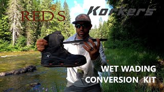 Korkers Wet Wading Conversion Kit and IDrain Sock System  Gear Review [upl. by Otrebilif]