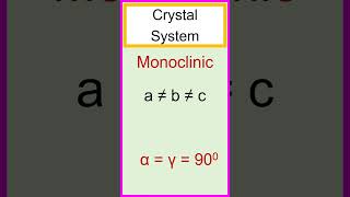 The crystal system is monoclinic with an axial ratio of a≠b≠c and axial angles of αγ900 β≠900 [upl. by Reeve]