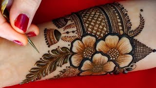 Beautiful Stylish Floral Mehndi Designs Latest New Front hand Henna Karva Chauth Mehendi Mehandi [upl. by Enilreug]