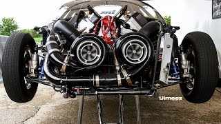 RECORD 18 MILE RUN 41718736MPH IN RADIAL WARS BY MARK WOODRUFFS TWIN TURBO 10 VETTE [upl. by Redvers]