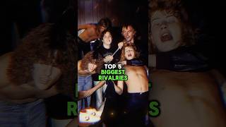 TOP 5 BIGGEST RIVALRIES OF ROCK BANDS shorts musichistory musicshorts [upl. by Nnaael]